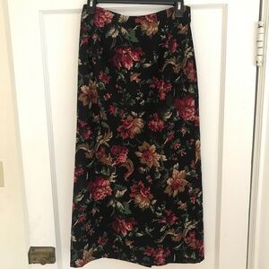 Floral midi skirt